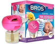 Bros Elektro dla Dzieci od 1 roku życia na KOMARY urządzenie + płyn 40ml (ochrona 60 nocy)