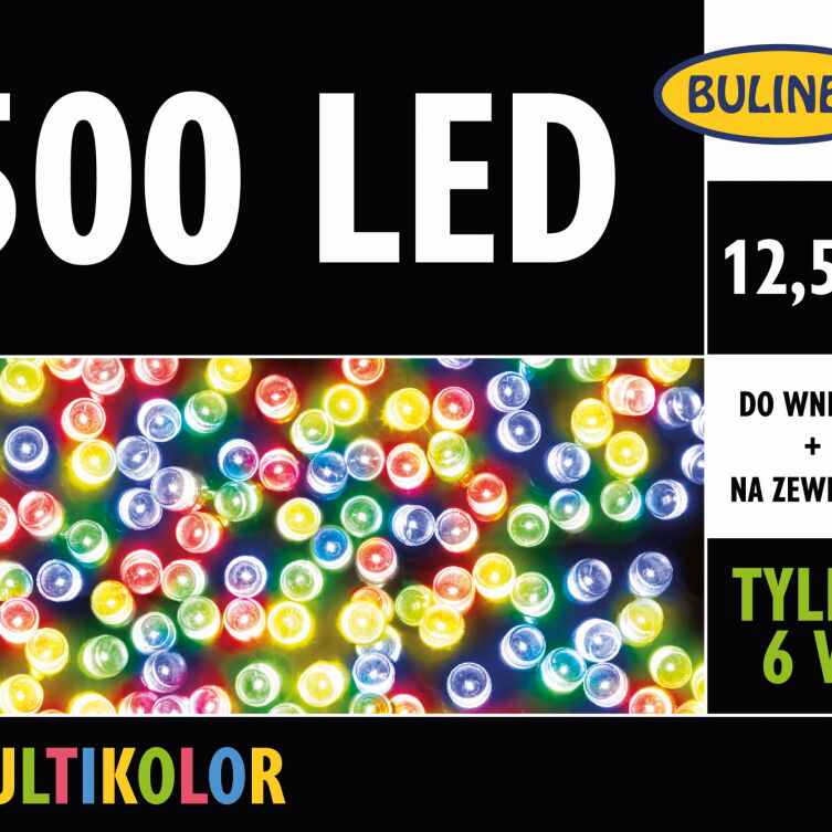Lampki choinkowe Bulinex na zewnątrz 12.5m 500 LED multikolor