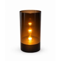 Wkład do znicza LED czarny 15,5 cm migoczący płomień 3xAA