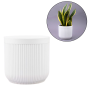 Doniczka ceramiczna STRIAS 11 cm – biały mat