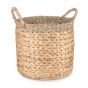 Kosz Hiacynt Wodny Okrągły Boho 30x27cm Uchwyty Przechowywanie