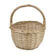 Naturalny koszyk wiklinowy z pałąkiem 32x26 cm owalny na zakupy i święconkę - 3