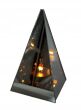Lampion Lustrzany 3D LED Efekt Płomienia Piramida 20 cm Dekoracja Znicz - 2