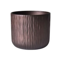 Osłonka ceramiczna brązowy metalik 13 cm wzór dłuto