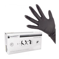 Rękawiczki nitrylowe bezpudrowe czarne L op. 100szt