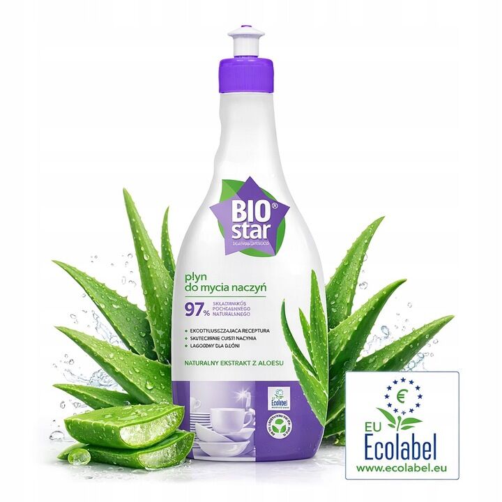 BIOSTAR Ekologiczny Płyn do Mycia Naczyń 700 ml 99% Naturalny Aloes Biodegradowalny